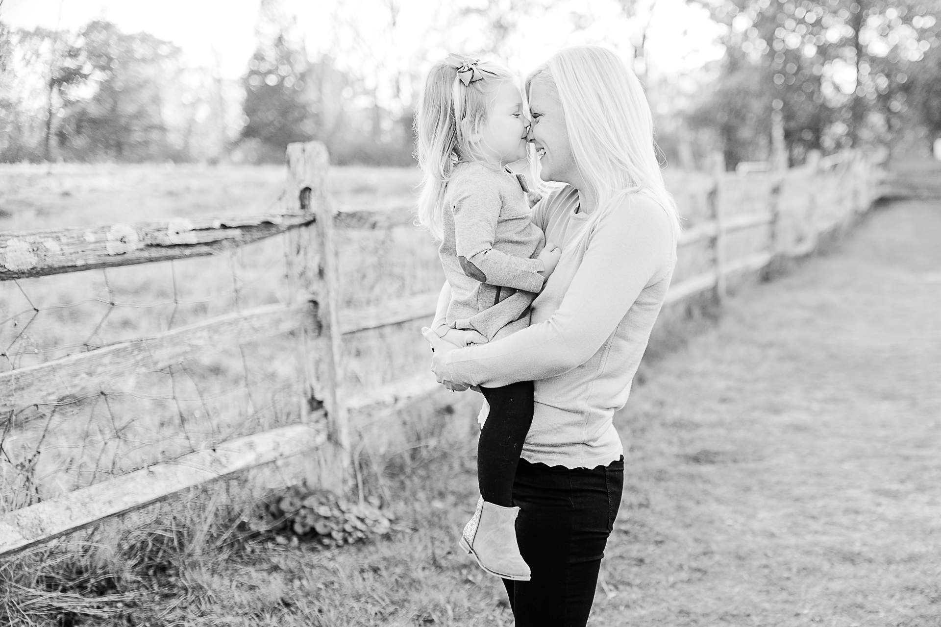 Photo by Norwell Photographer Christina Runnals | Black and white photo of mom and daughter