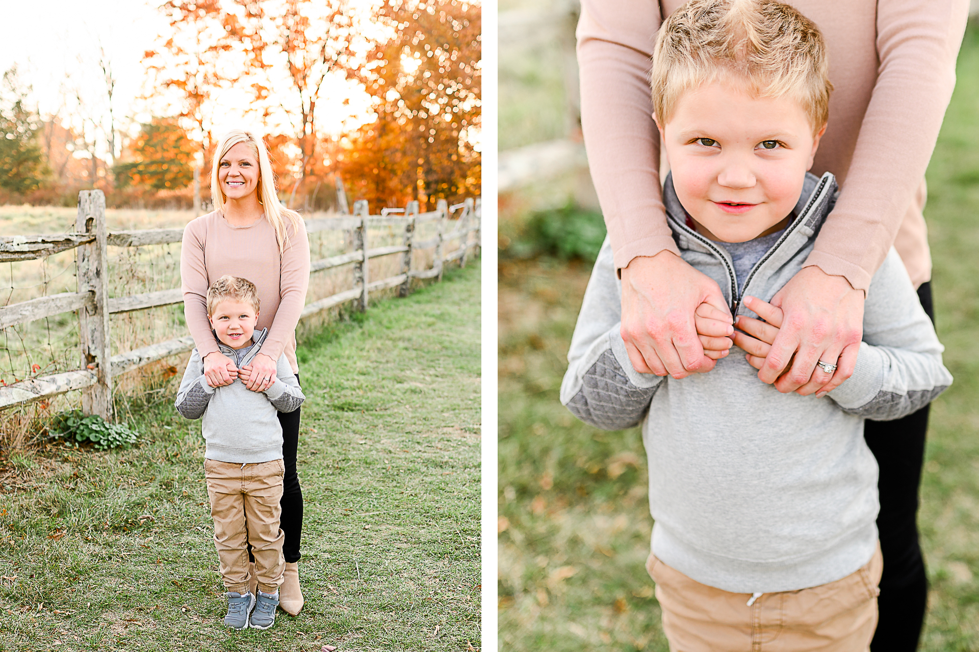 Photo by Norwell Photographer Christina Runnals | Mom and son in a field
