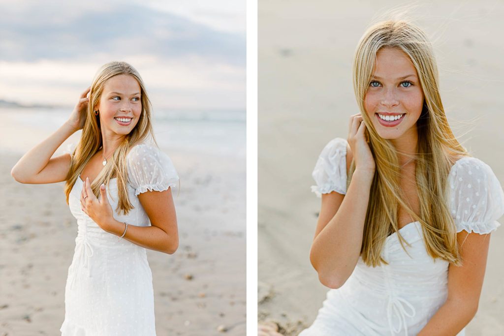 Photo by Massachusetts senior portrait photographer Christina Runnals | Girl on the beach