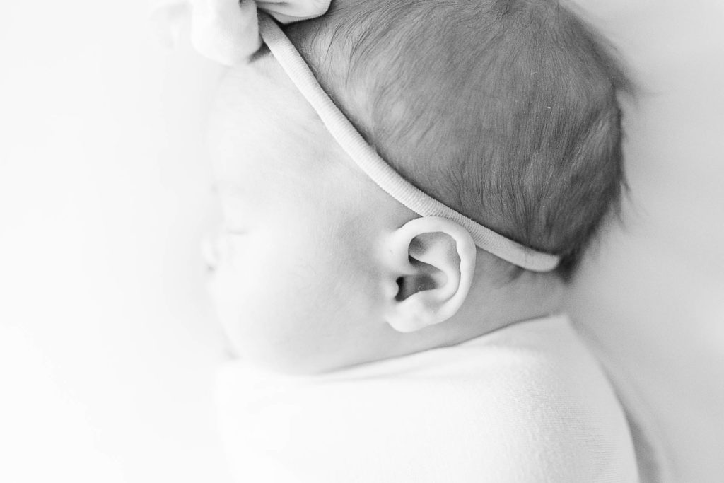 Scituate black and white newborn photo