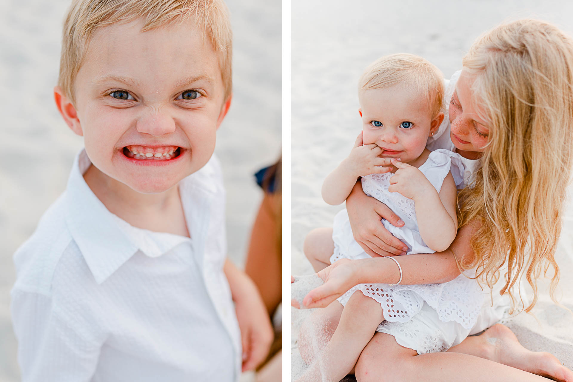 Photo by Cape Cod Family Photographer Christina Runnals | Kids smiling at camera