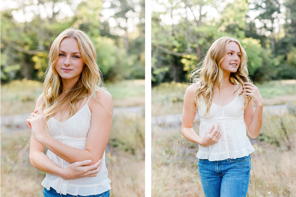 Photos by Plymouth Senior Portrait Photographer Christina Runnals | Girl laughing in a field