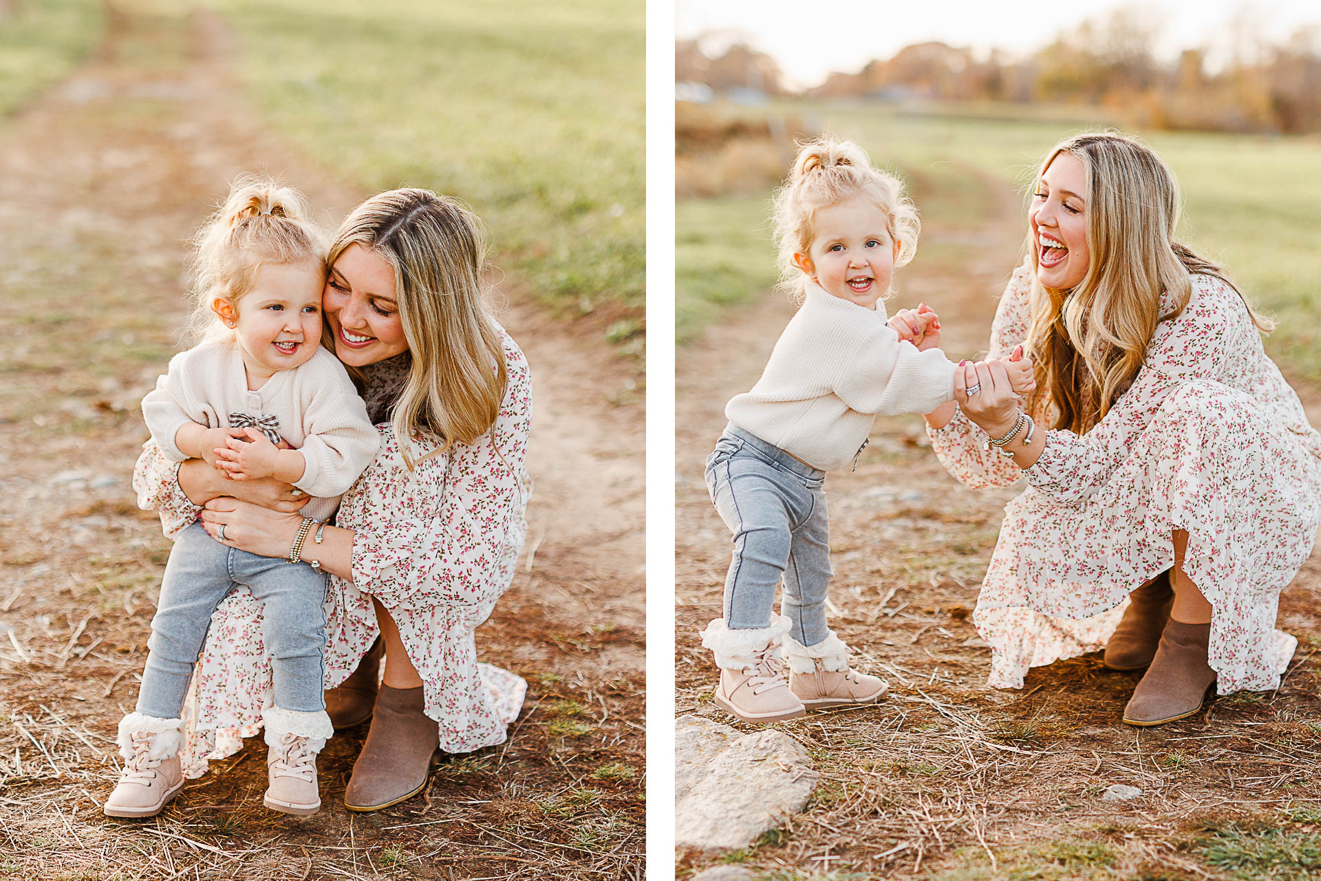 Photo by Hingham Family Photographer Christina Runnals | Mother and Daughter in field