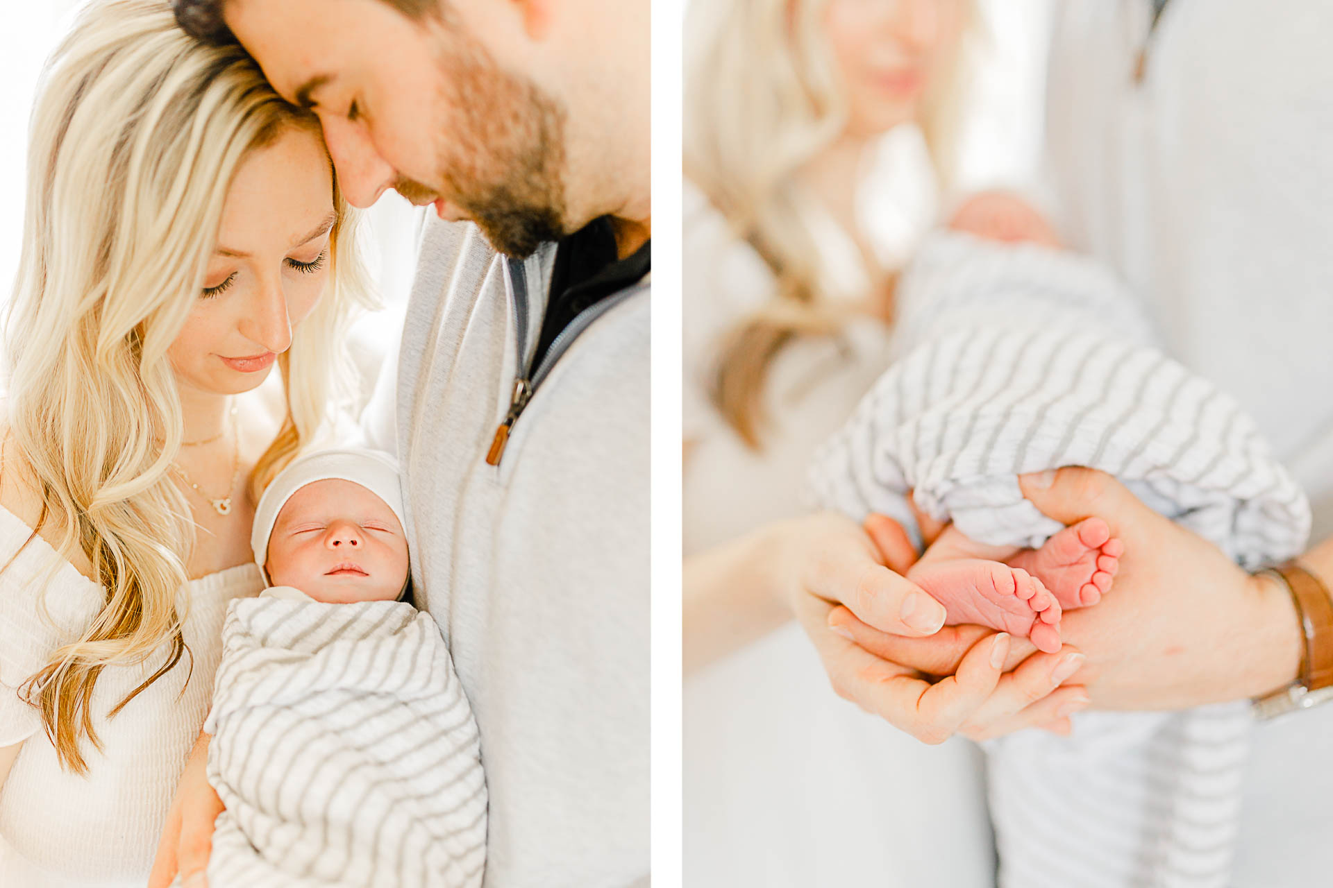 Photos by Boston Newborn Photographer Christina Runnals |  couple holding their newborn baby boy