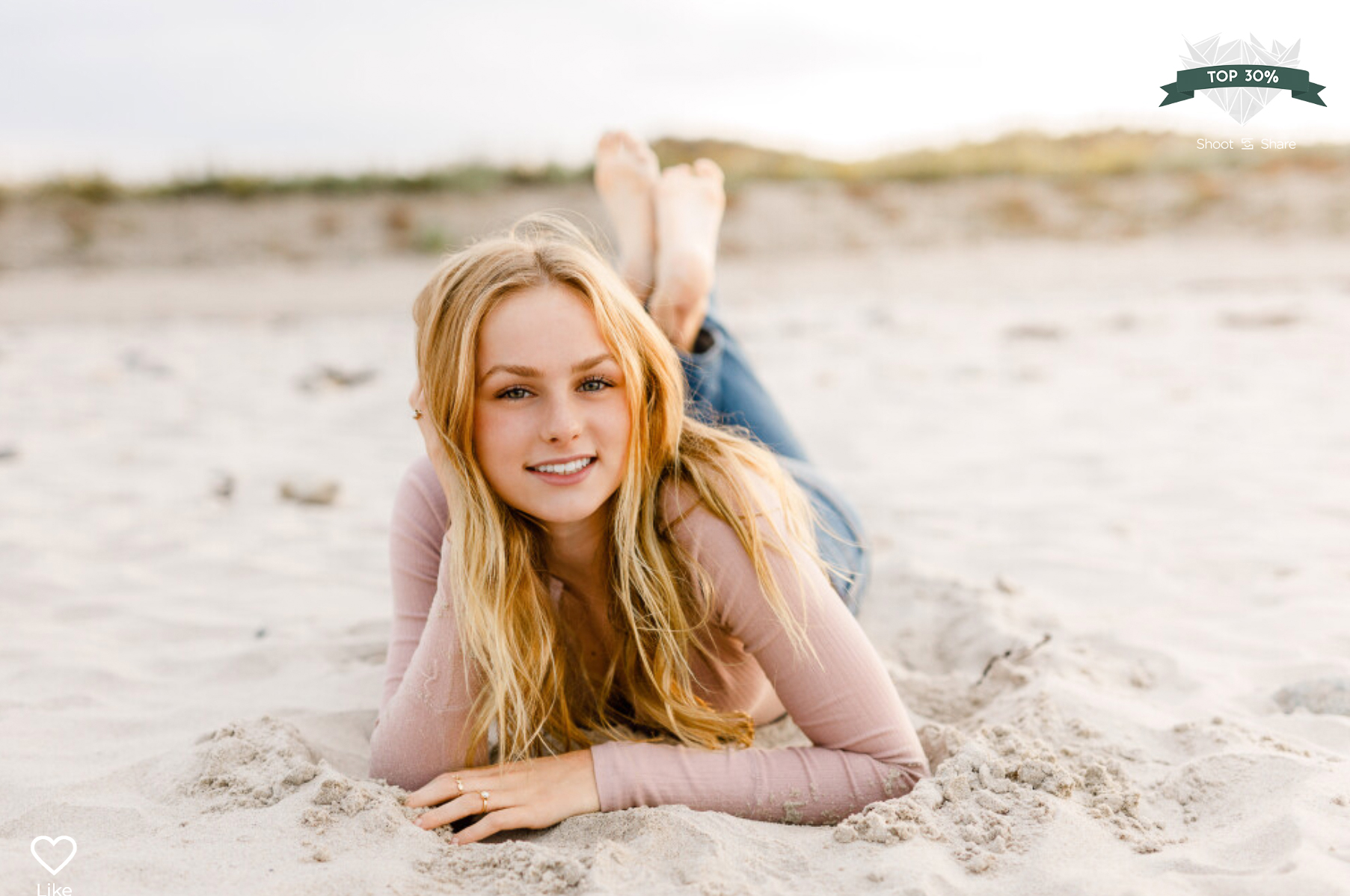 Photo by Boston Senior Portrait Photographer Christina Runnals | Girl laying in the sand