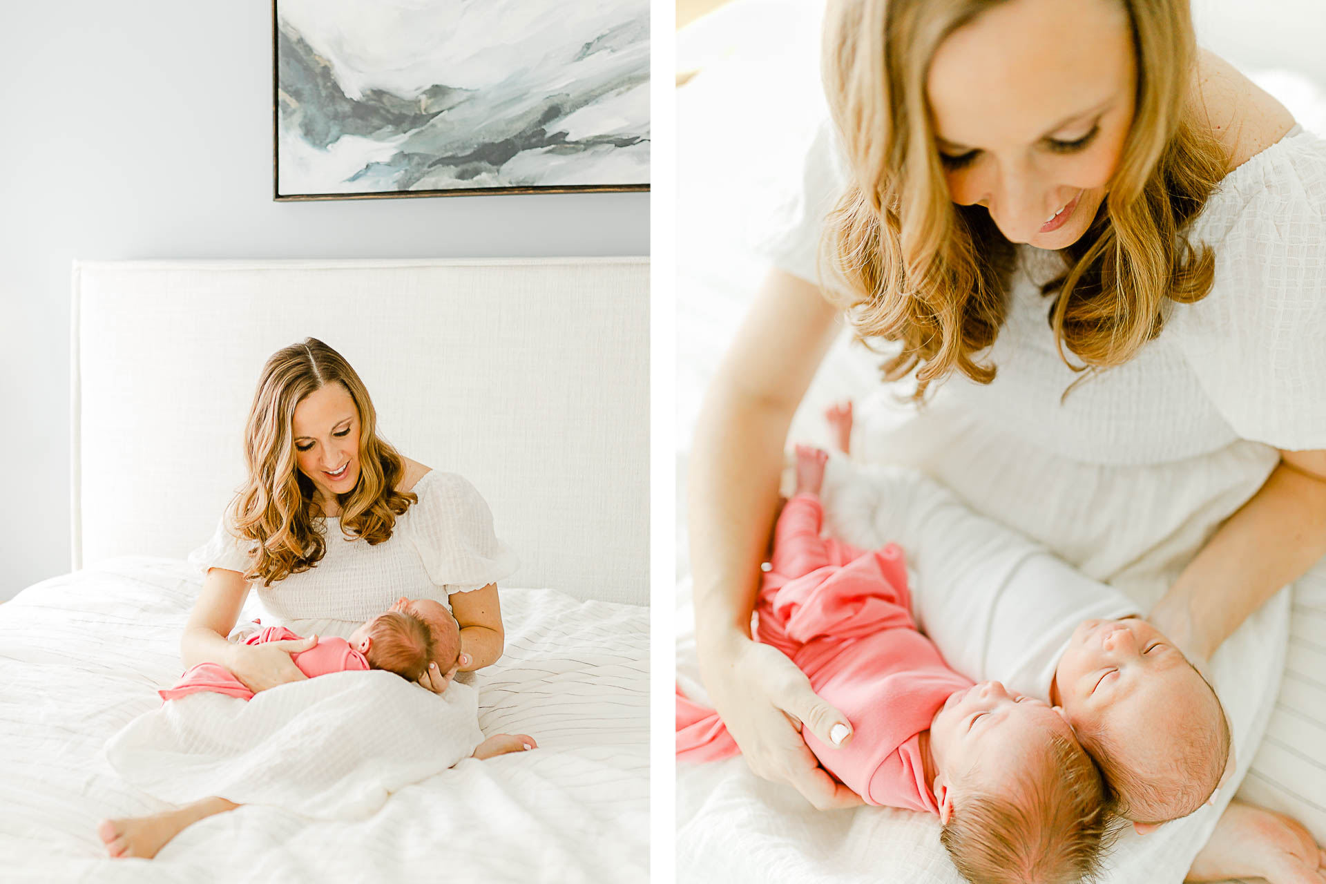 Photos by Hingham newborn photographer Christina Runnals | Twin newborn pictures