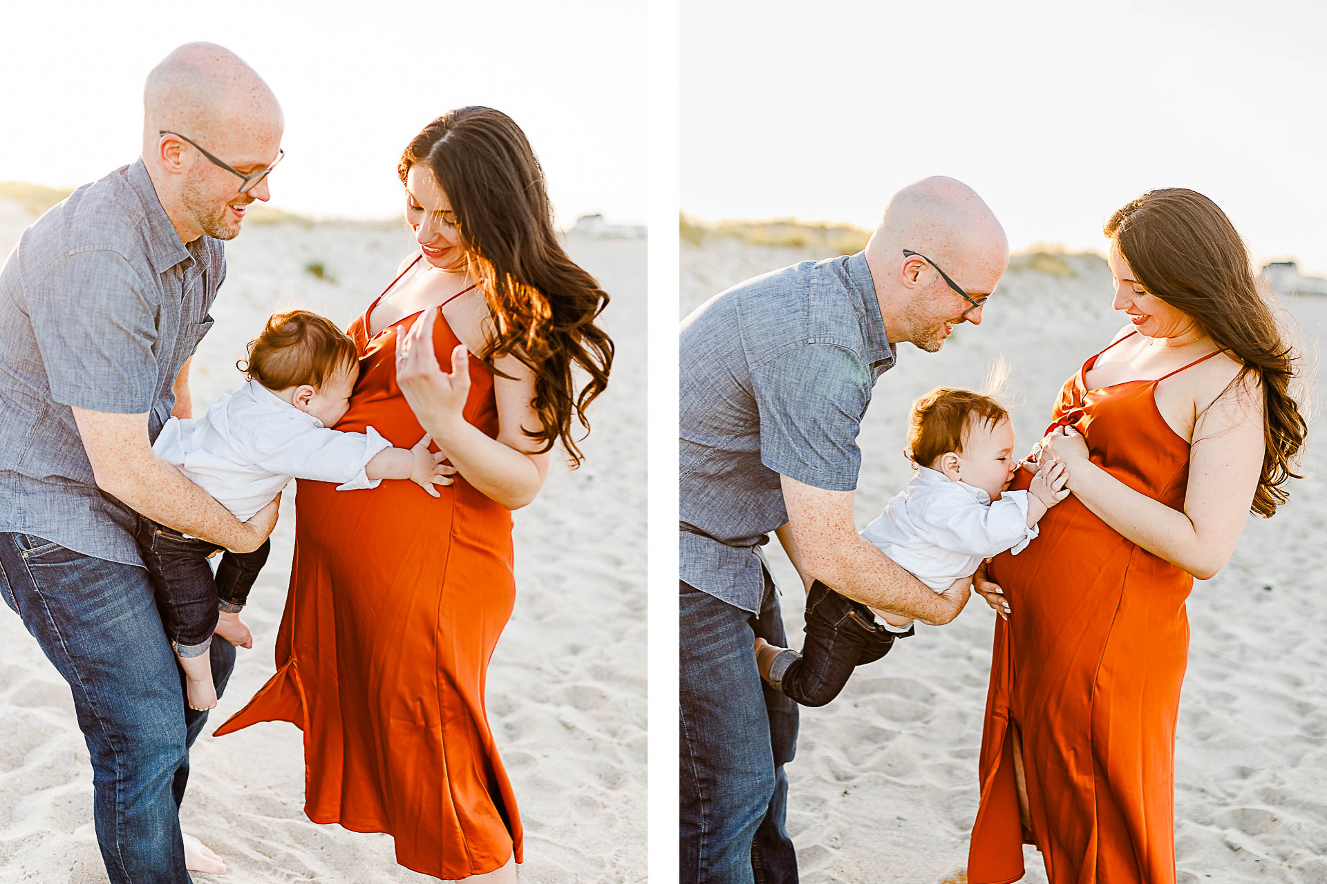 Photo by Norwell Maternity Photographer Christina Runnals | Maternity portraits on the beach