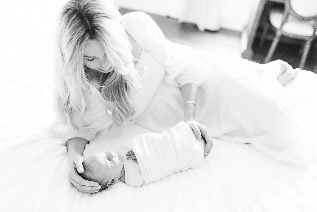 Photo by Hingham in home newborn photographer Christina Runnals