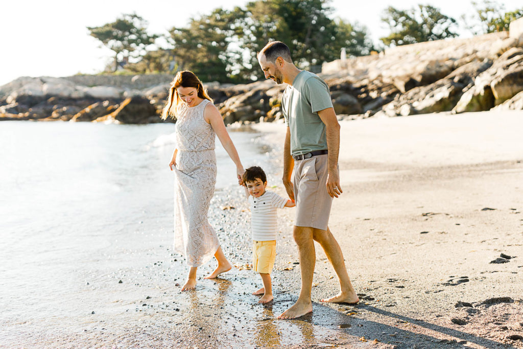 Picture of family on beach by Dorchester photographer Christina Runnals