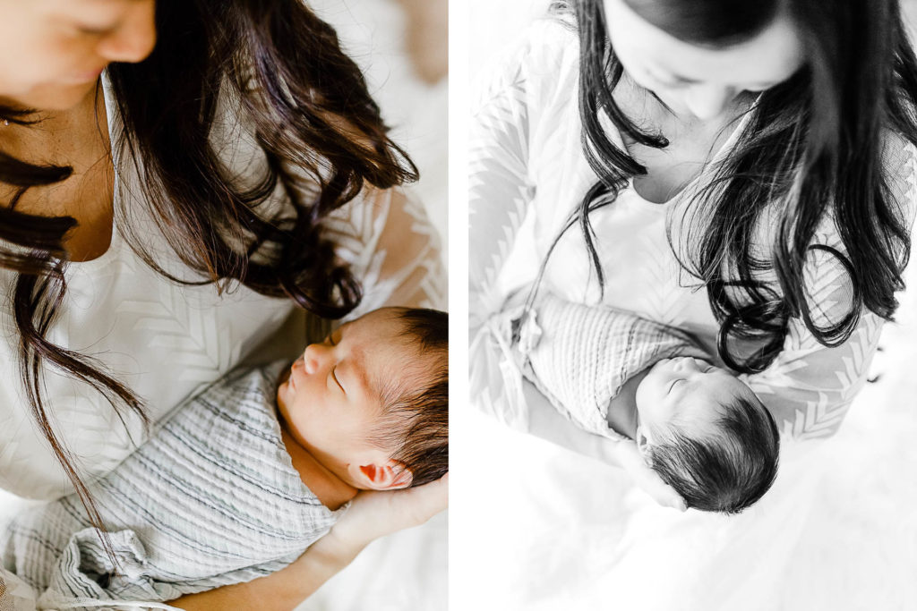 Lifestyle newborn portraits by Plymouth Massachusetts newborn photographer Christina Runnals