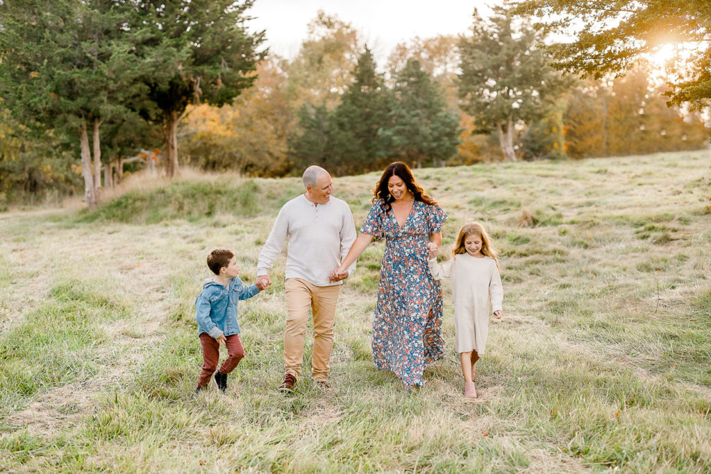 Autumn family portraits by Marshfield Massachusetts family photographer Christina Runnals