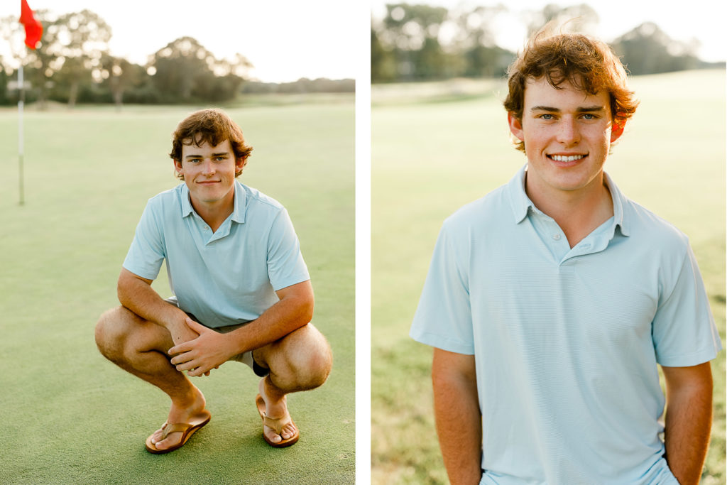 Sean Fisher's Plymouth Country Club golf course senior pictures by Christina Runnals Photography