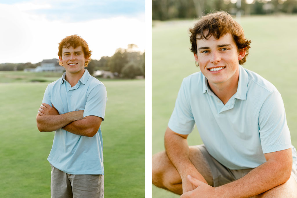 Plymouth Country Club golf course senior pictures by Christina Runnals Photography
