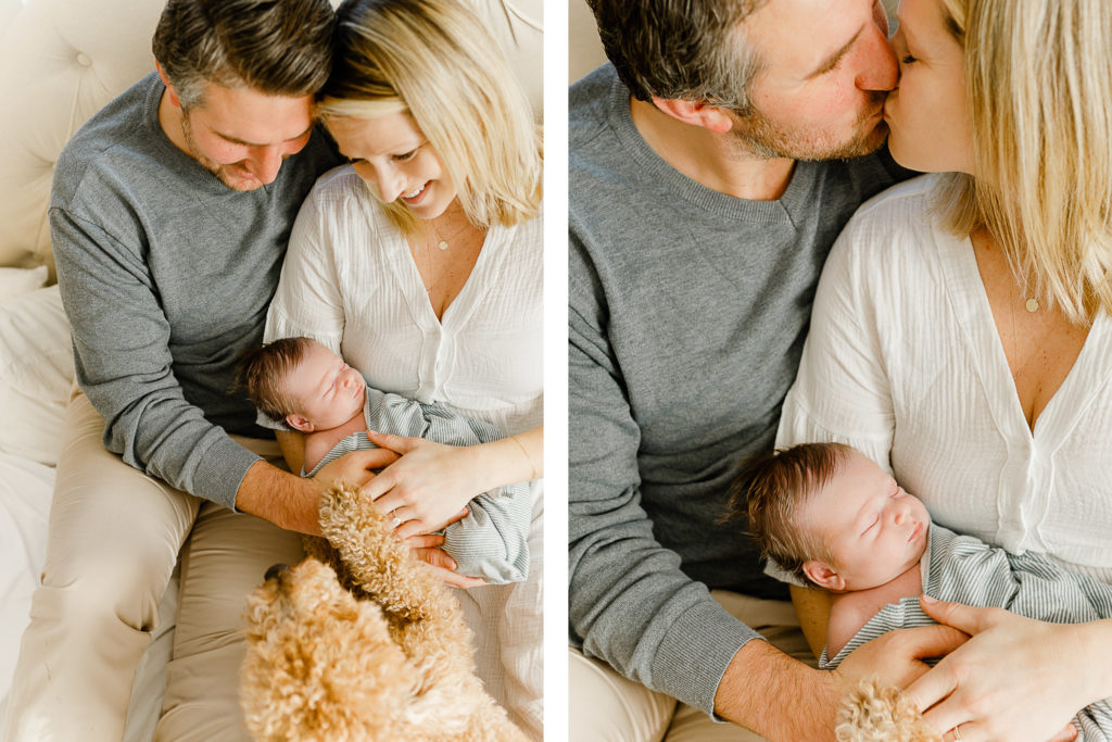 Lifestyle newborn pictures with Scituate Massachusetts baby photographer