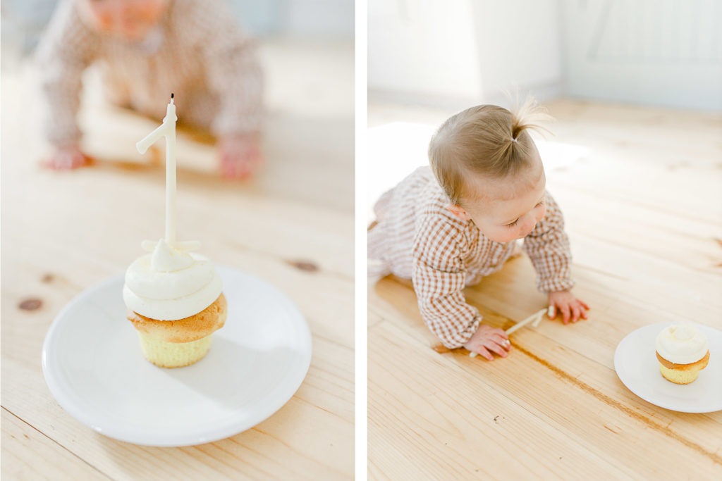 At home first birthday portraits by Christina Runnals Photography