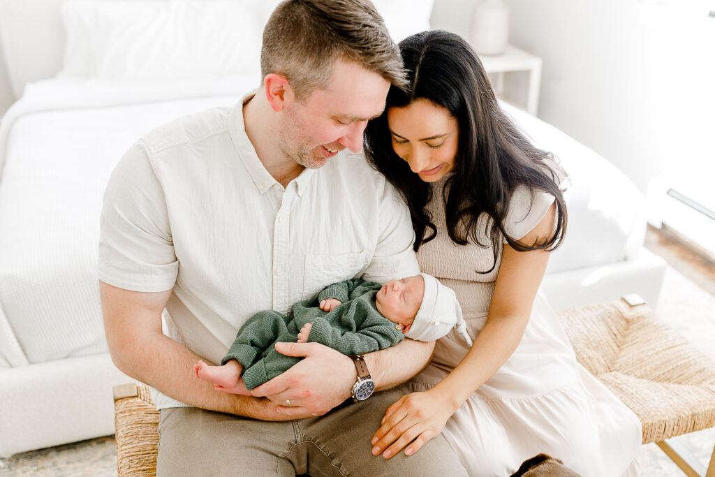 Newborn portraits with Scituate Massachusetts Light and Airy Newborn Photographer Christina Runnals