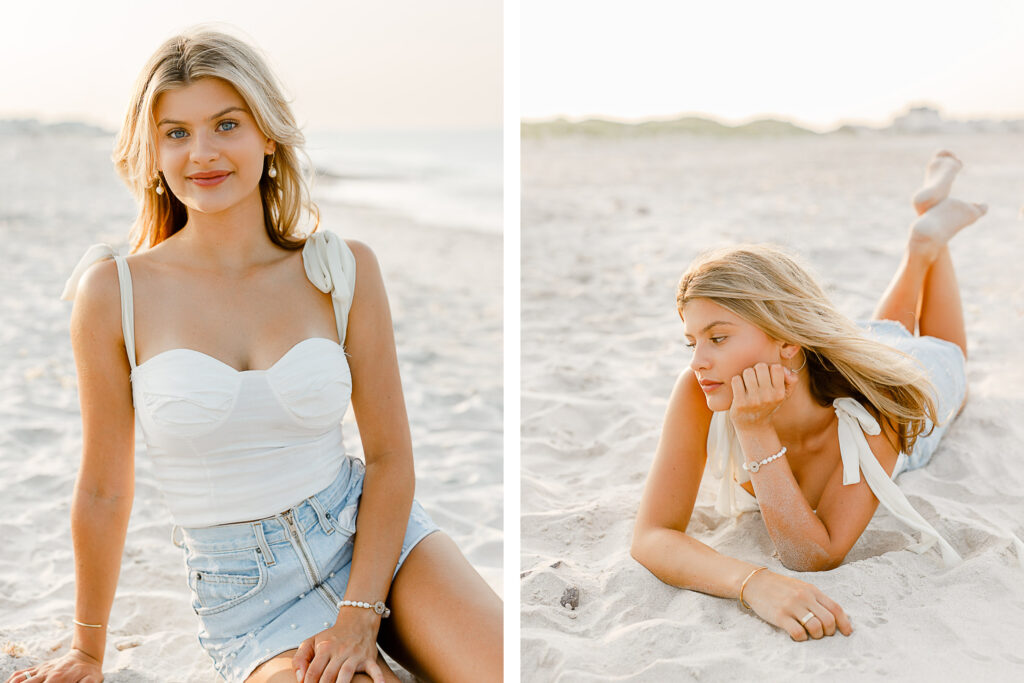 Catherine Crowley's Archbishop Williams senior pictures taken at the beach by Christina Runnals Photography
