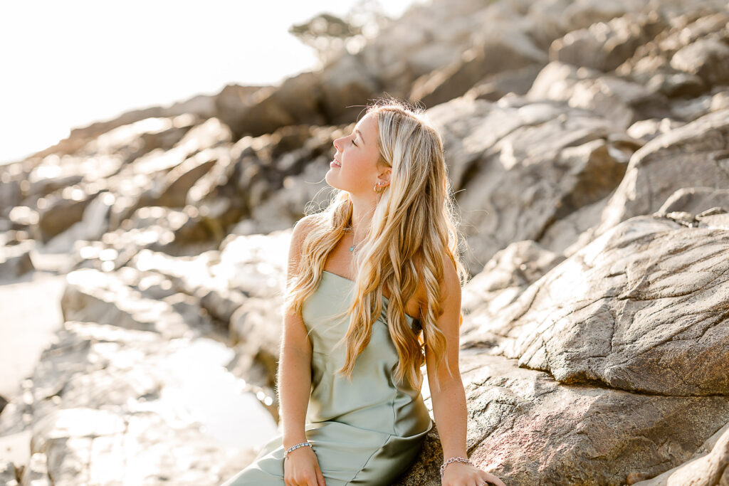 Beaches at sunrise are such incredible locations for senior photos in Massachusetts | Christina Runnals Photography