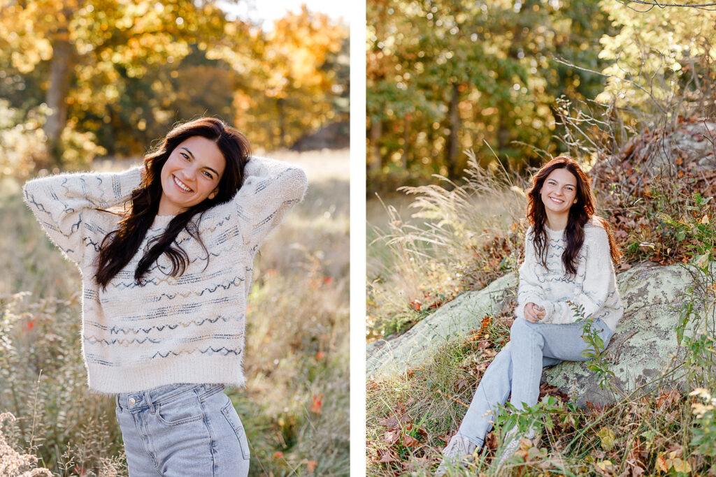 Linnea Rice's New England fall senior pictures taken by Christina Runnals Photography
