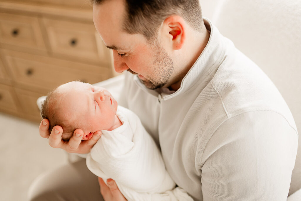 Logan's lifestyle newborn portraits by Pembroke Massachusetts newborn photographer Christina Runnals