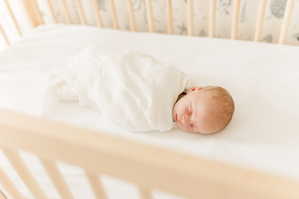 Lifestyle newborn photograph session by Christina Runnals, newborn photographer in Scituate MA