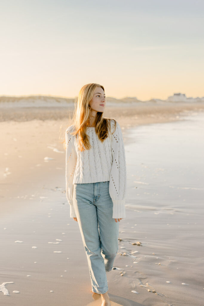 Stella's Boston Latin senior portraits by Christina Runnals Photography taken at the beach | Natural and candid senior photos