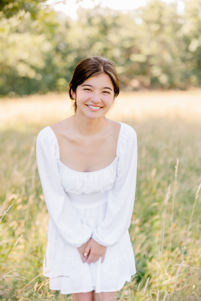 Loui's High School senior photos Wayland MA | Dreamy Field Senior Portrait Session | Class of 2026