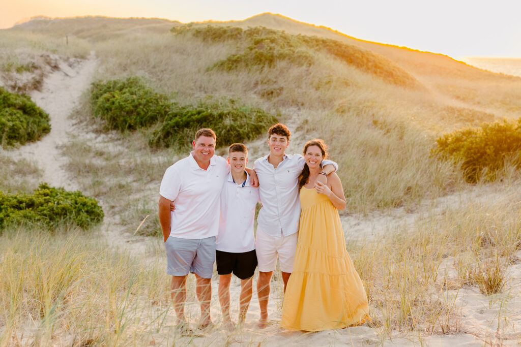 Nantucket family photographer Christina Runnals' picture of a family  at Dionis Beach